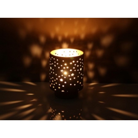 شمعدان اسود ذهبي شمس 9 سم × 13.5 سم