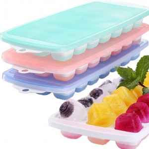 قالب ثلج 21 عين سيليكون بدون غطاء بلاستيك 