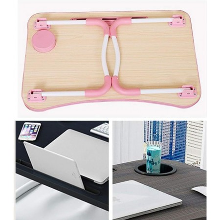 طاولة اطفال وجه خشب 40 × 60 سم مع ارجل معدن قابلة للطوي