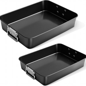 صينية فرن مستطيل معدن ثقيل 40 × 30 + 8 سم 3705-6