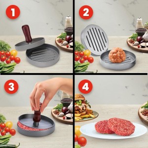 مكبس برغر قطعتين معدن