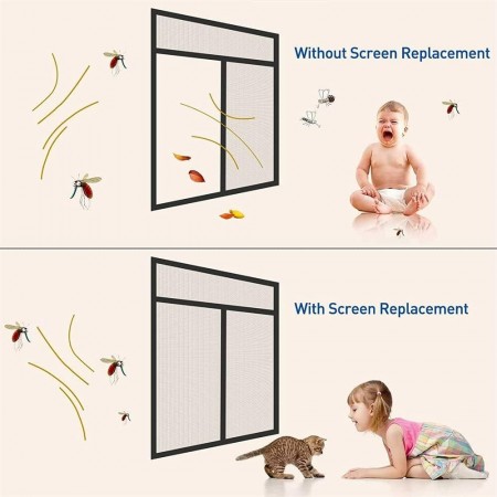 شبك شبابيك مانع / طارد حشرات - بعوض مقاس 1.5 م ×1.5 م