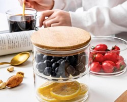 طقم علب مكسرات 4 طبفات زجاج K50-12 طقم علب مكسرات 4 طبفات زجاج K50-12