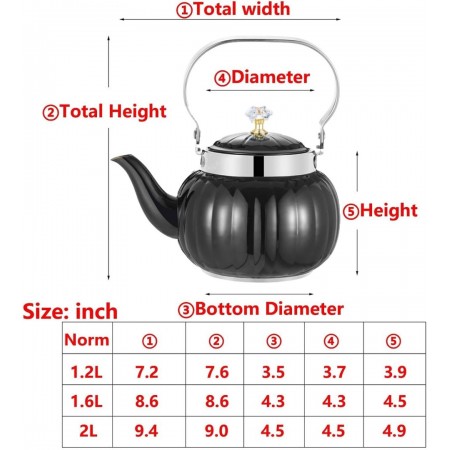 ابريق شاي ستانلس اسود محزز 1.2لتر KETTLE ابريق شاي ستانلس اسود محزز 1.2لتر KETTLE