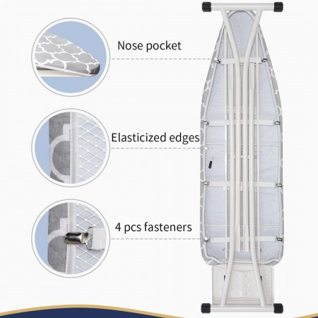 طاولة كوي معدن ثقيل كبير 122 × 38 سم