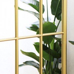 مراة شكل شباك حديد ذهبي 170 * 60 سم مراة شكل شباك حديد ذهبي 170 * 60 سم