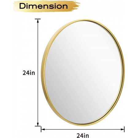 مراه بيضاوي اطار ذهبي اكريليك 60 × 45 سم