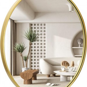 مراه بيضاوي / مدور 30 سم مع حيف ذهبي اطار اكريليك تعليق خيط مراه بيضاوي / مدور 30 سم مع حيف ذهبي اطار اكريليك تعليق خيط