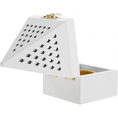 تحفة / مبخرة هرم حجر ابيض 7 سم