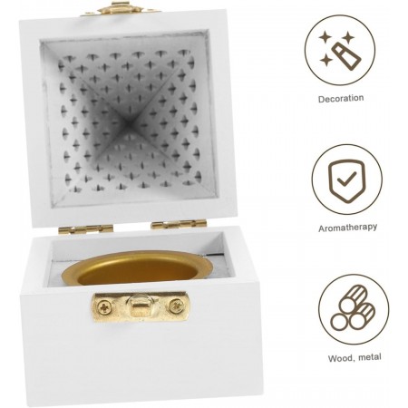 تحفة / مبخرة هرم حجر ابيض 7 سم