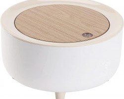 سلة مهملات غطا بامبو مع ارجل قواعد بلاستيك مدور صغير للمكتب او الطاولات دلو زبالة / سطل قمامة سلة مهملات غطا بامبو مع ارجل قواعد بلاستيك مدور صغير للمكتب او الطاولات دلو زبالة / سطل قمامة