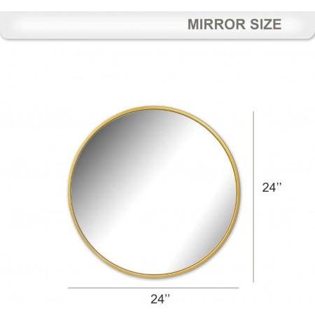 مراه مراية مدخل تعليق مدور اطار ذهبي/فضي بلاستيك 40سم  
