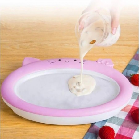 آلة صنع الآيس كريم المنزلية - صحن صنع بوظة مع مجاريد FRIED ICE MAKER آلة صنع الآيس كريم المنزلية - صحن صنع بوظة مع مجاريد FRIED ICE MAKER