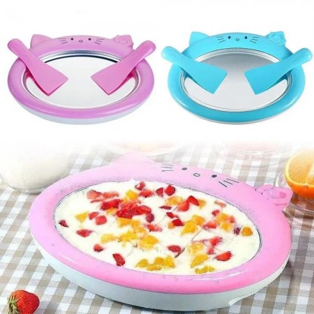 آلة صنع الآيس كريم المنزلية - صحن صنع بوظة مع مجاريد FRIED ICE MAKER آلة صنع الآيس كريم المنزلية - صحن صنع بوظة مع مجاريد FRIED ICE MAKER