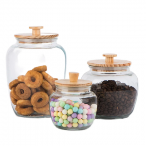 طقم/3 مطربان سكر وقهوة وشاي زجاج 2200+1400+620 مل غطاء بامبو CCP699MP طقم/3 مطربان سكر وقهوة وشاي زجاج 2200+1400+620 مل غطاء بامبو CCP699MP