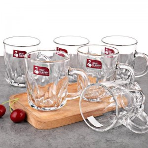 طقم /6 ماج / كاسات شاي - نسكافيه زجاج شفاف جوهرة قاعدة مضلع يد مستطيل BLINKMAX طقم /6 ماج / كاسات شاي - نسكافيه زجاج شفاف جوهرة قاعدة مضلع يد مستطيل BLINKMAX