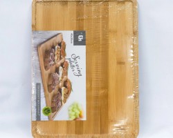 مضيفة تقديم خشب بامبو مقسمة