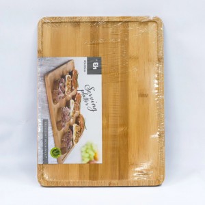 مضيفة تقديم خشب بامبو مقسمة