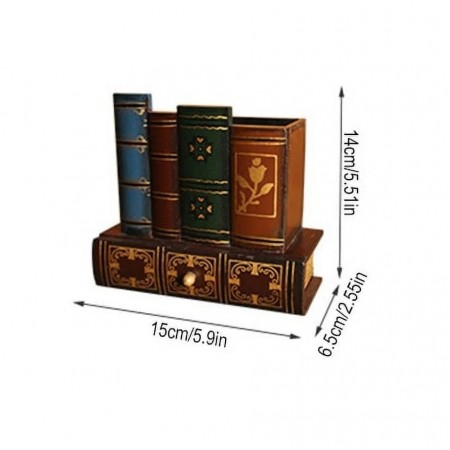 فازه / تحفة حامل اقلام شكل كتب ديكور سميت