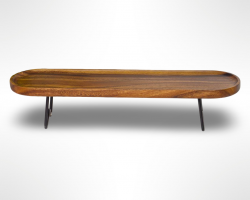 جاط فواكه مستطيل خشب طبيعي بيضاوي زان مجور بقاعدة ححديد حجم كبير 15 × 60 سم جاط فواكه مستطيل خشب طبيعي بيضاوي زان مجور بقاعدة ححديد حجم كبير 15 × 60 سم