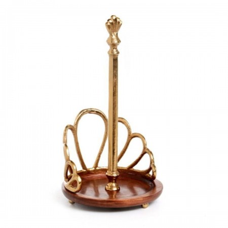 حمالة محارم مطبخ معدن هندي 1 عين مع خشب مزخرف سي ان سي حمالة محارم مطبخ معدن هندي 1 عين مع خشب مزخرف سي ان سي