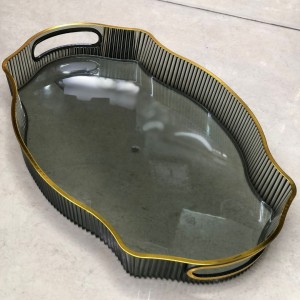 صينية تقديم فواكه / مشروبات من الاكريليك الشفاف مقاس 20 × 30 سم اشكال جاط/مضيفة