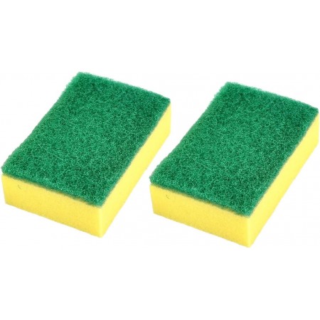 ليف جلي قطعتين اسفنج مع لباد خشن اخضر ليف جلي قطعتين اسفنج مع لباد خشن اخضر