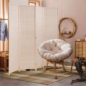 قاطع قش حصير رتان سادة مع اطار خشبي 4 دفات مقاس 180 × 45 سم قاطع قش حصير رتان سادة مع اطار خشبي 4 دفات مقاس 180 × 45 سم