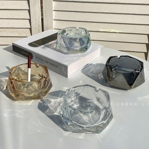 متكه / مكته زجاج مدور مضلع حجم كبير Deli Glass شفاف