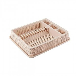 مشك - ستاند تنظيم صحون جلي بلاستيك طبقة خفيف مع جاط قطعتين مشك - ستاند تنظيم صحون جلي بلاستيك طبقة خفيف مع جاط قطعتين