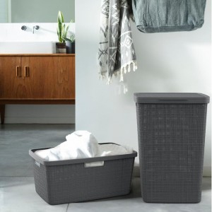 سلة غسيل جوتي بلاستك بغطاء تركي Zelick سلة غسيل جوتي بلاستك بغطاء تركي Zelick