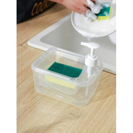 علبه سائل جلي مربع مع ليفه وكبسه علبه سائل جلي مربع مع ليفه وكبسه