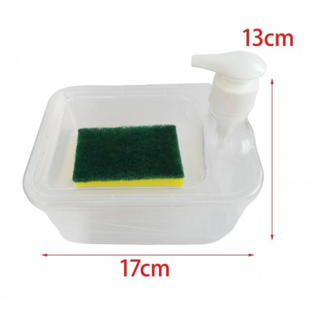 علبه سائل جلي مربع مع ليفه وكبسه علبه سائل جلي مربع مع ليفه وكبسه