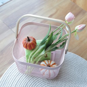 سلة ملاقط معدن IKEA مقاس 26 سم × 25 سم ارتفاع 18 سم مع يد سلة ملاقط معدن IKEA مقاس 26 سم × 25 سم ارتفاع 18 سم مع يد