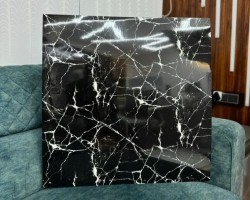 بديل رخام PVC لاصق ذاتي مقاس 60 × 60 سم سمك 3 ملم - اسود ماربل بديل رخام PVC لاصق ذاتي مقاس 60 × 60 سم سمك 3 ملم - اسود ماربل
