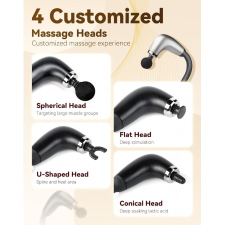 ماكينة فرد مساج شكل عصا مع 4 رؤوس شحن USB من FASCIAL GUN ماكينة فرد مساج شكل عصا مع 4 رؤوس شحن USB من FASCIAL GUN