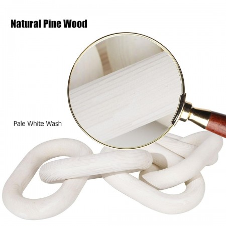 جنزير خشب ديكور لون ابيض فاتح طول 55 سم