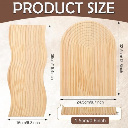لوح خشب شكل بصمة U بامبو ديكور للمطابخ محزز بصمة