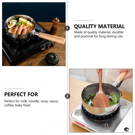 كسرولا ستيل خلية نحل مع يد خشب 22سم BD96-3