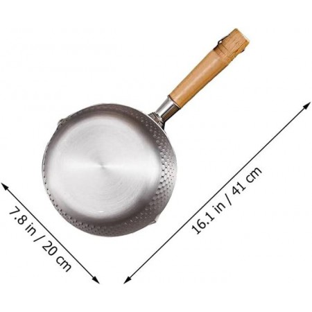 كسرولا ستيل خلية نحل مع يد خشب 22سم BD96-3