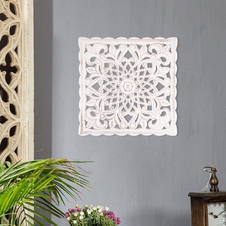 كوستر ديكور مدور  30 × 30 سم مزخرف اسلامي بيج
