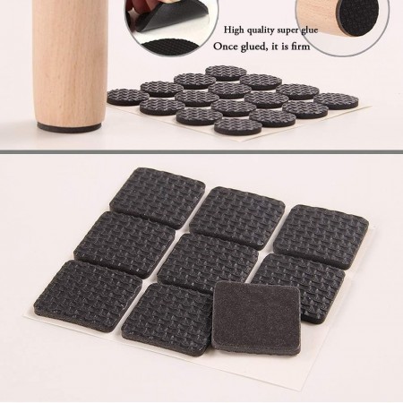 قطع حماية ارجل الاثاث - كرت لبادة كرسي / ارجل اثاث مربع 16 قطعة