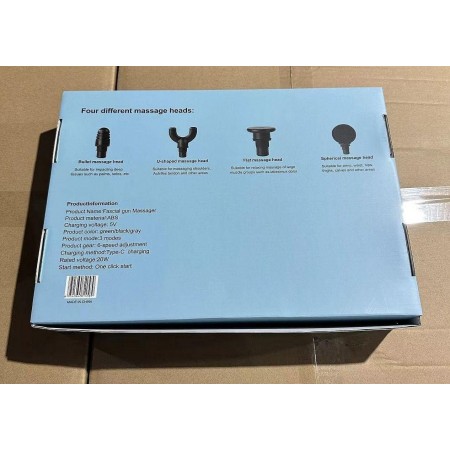 ماكينة فرد مساج شكل عصا مع 4 رؤوس شحن USB من FASCIAL GUN ماكينة فرد مساج شكل عصا مع 4 رؤوس شحن USB من FASCIAL GUN