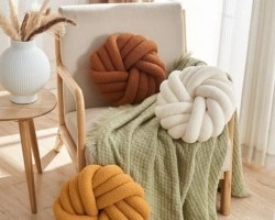 طابة ديكور مجدول عجل مصوف قطر 35سم مخدة مسطحة SWEET LIFE طابة ديكور مجدول عجل مصوف قطر 35سم مخدة مسطحة SWEET LIFE