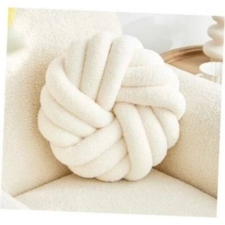 طابة ديكور مجدول عجل مصوف قطر 35سم مخدة مسطحة SWEET LIFE