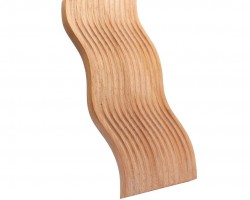 لوح خشب بامبو ديكور للمطابخ محزز مموج لوح خشب بامبو ديكور للمطابخ محزز مموج