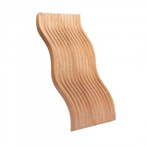 لوح خشب بامبو ديكور للمطابخ محزز مموج لوح خشب بامبو ديكور للمطابخ محزز مموج