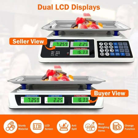 ميزان الكتروني 40كغم محلات خضرة FUTURE TeCH ميزان الكتروني 40كغم محلات خضرة FUTURE TeCH