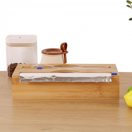 صندوق رول مشمع وقصدير 2 عين خشب بامبو