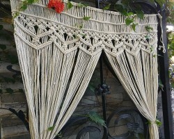 ستائر - برادي قاطع / باب / مكرميه صنارة هندي 100×200